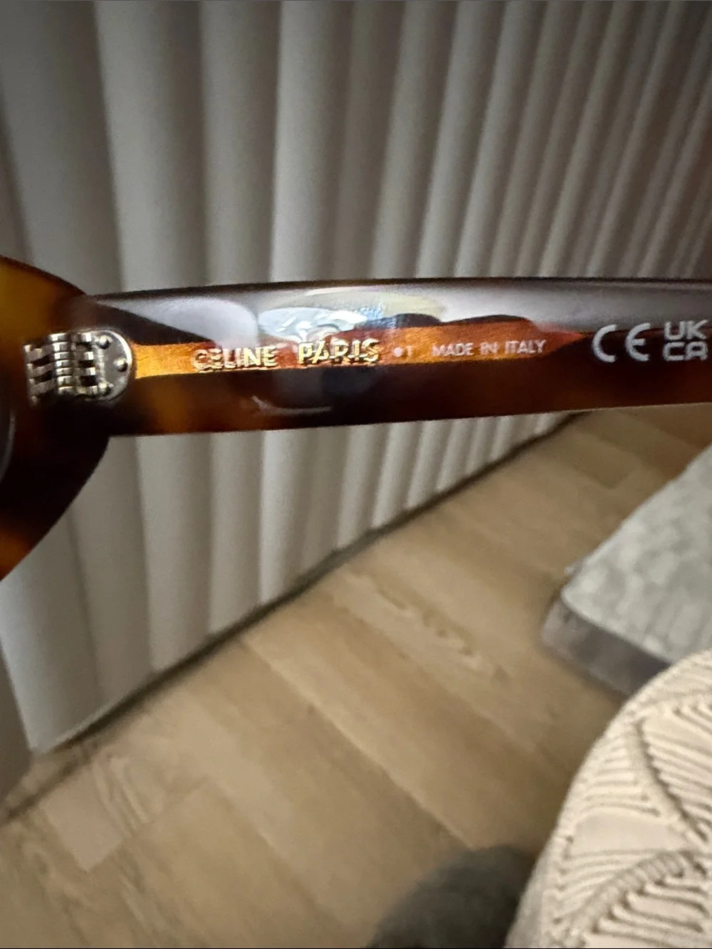 Celine Brown Tortoiseshell Cat-Eye Sunglasses with Case